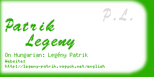 patrik legeny business card